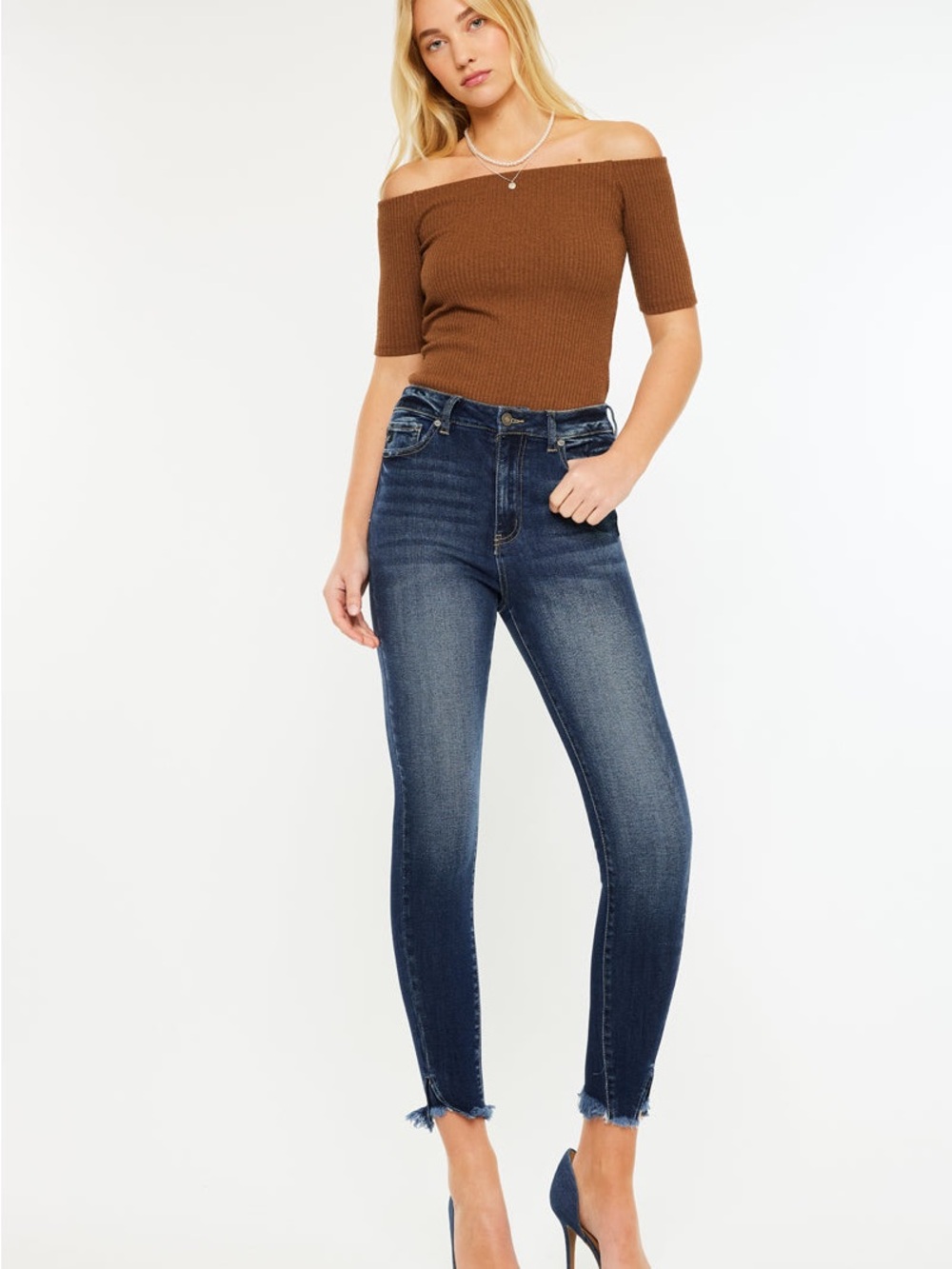 👖✨ Layna Ultra High Rise Ankle Skinny Jeans – Dark Wash | EC ✨👖